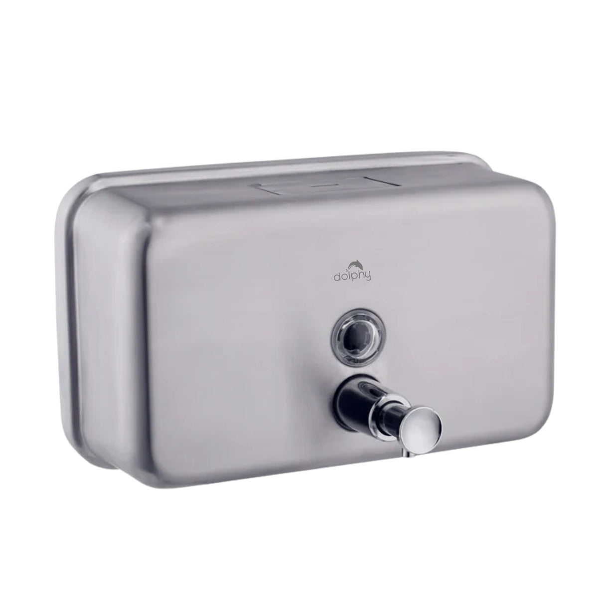 Dolphy 1200ml Manual Stainless Steel Soap Dispenser – Multi-Liquid Compatible Wall Mount – Silver