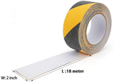 Dolphy High Visibility Anti-Skid Safety Tape – 50mm x 18m Black & Yellow Zebra Stripe, 60-Grit Non-Slip Surface, Water & Chemical Resistant for Indoor/Outdoor Hazard Marking