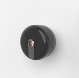 Dolphy black toilet paper dispenser, lockable.