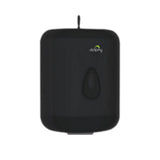 Dolphy Center Pull Toilet Paper Dispenser Black ABS Auto-Cut Wall Mounted
