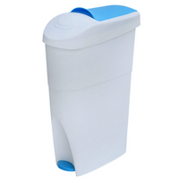 Dolphy white ABS plastic sanitary bin, 18L.