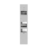 Dolphy Automatic 3-in-1 Washroom Recessed Panel – Stainless Steel, Silver, Touch-Free Dispenser, Hand Dryer & Waste Bin