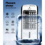 Devanti 4L evaporative air cooler with remote, black and white