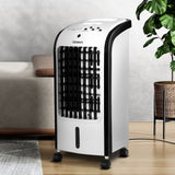 Devanti 4L evaporative air cooler with remote, black and white