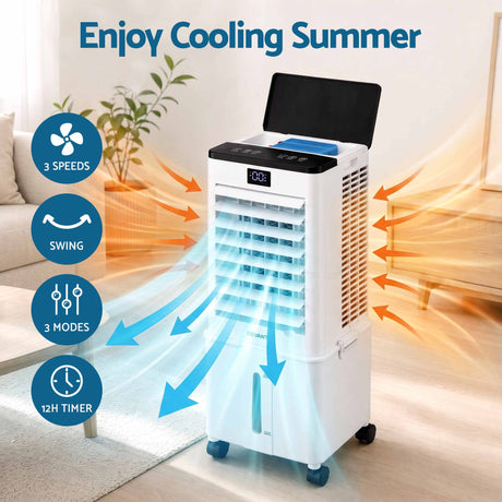 Evaporative coolers, 8L, operated by remote control.
