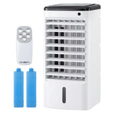 Devanti 4L 3-in-1 evaporative air cooler with remote, white and black