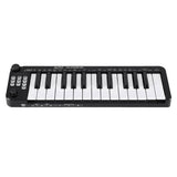 Alpha 25-Key MIDI Keyboard Controller Portable USB Laptop Black