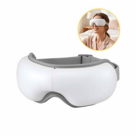White foldable eye massager, rechargeable.