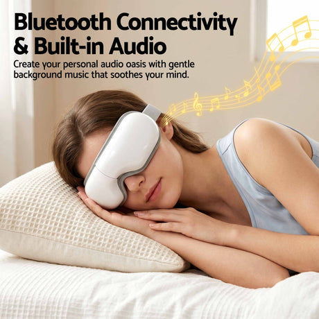 White foldable eye massager, rechargeable.
