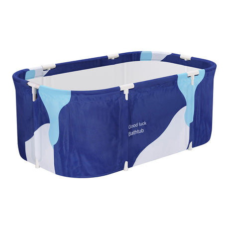 Navy blue PVC inflatable cushion, 114x62cm.