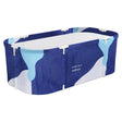Navy blue PVC inflatable cushion, 134x65cm.