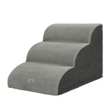 i.Pet Dog Ramp Steps Foam 3 Tier Pet Stairs For Bed Sofa Car Portable Indoor.