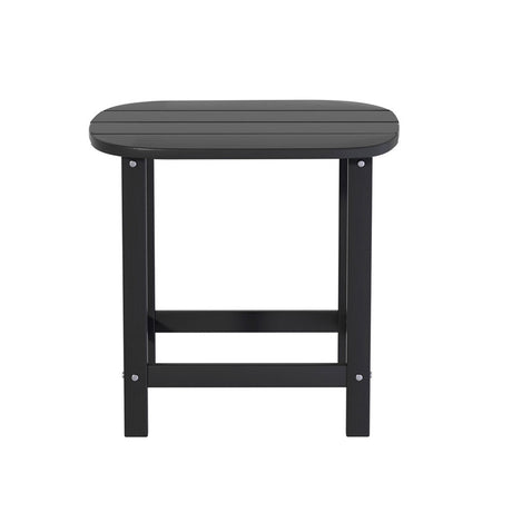 Gardeon HDPE black side table, weatherproof.