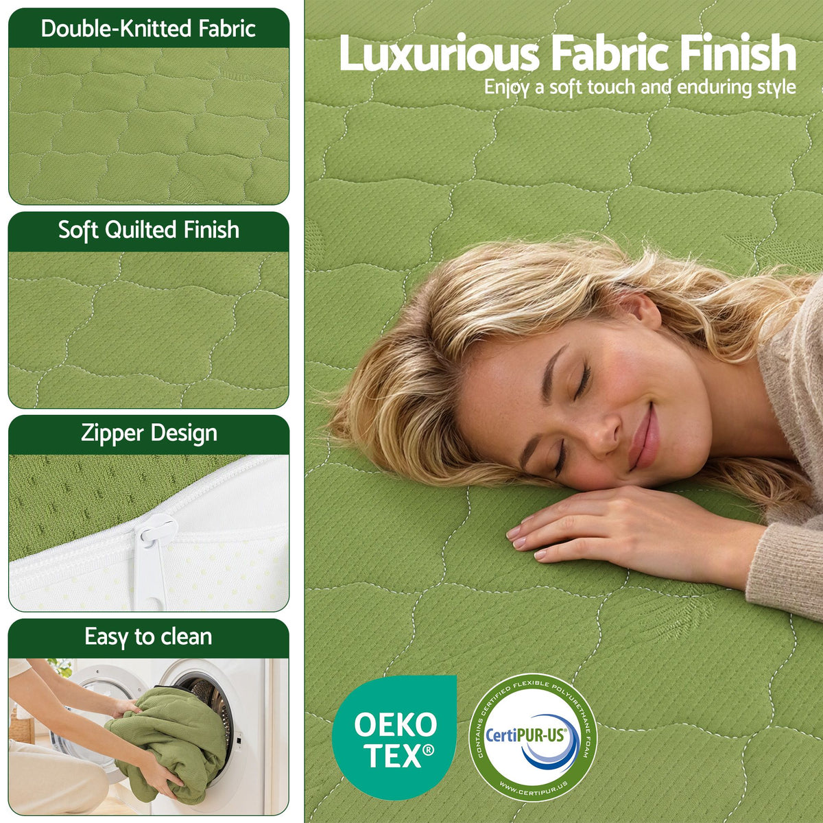Giselle Folding Mattress Single 8cm Foldable Camping Travel Roll-Up Floor Bed.