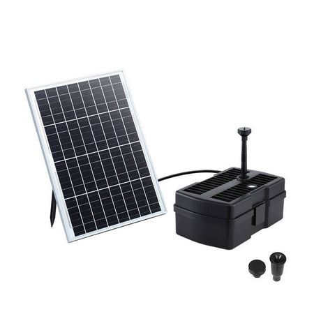 Solar pond fountain pump, 1190L, height adjustable.