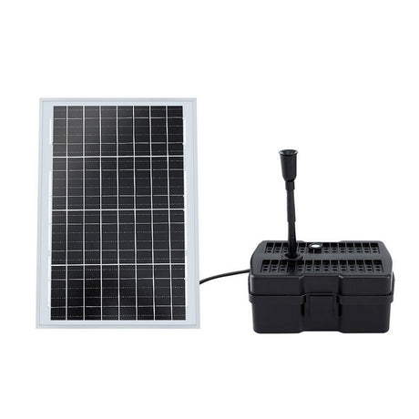 Solar pond fountain pump, 1190L, height adjustable.