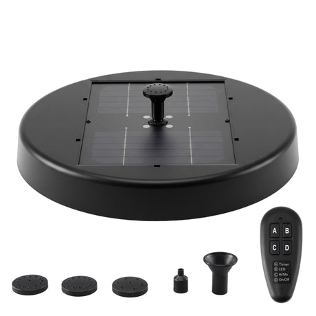 Black solar battery backup LED, 27cm, operated by remote control.