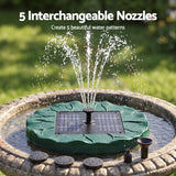 Solar fountain pumps, 31cm, operated by remote control.