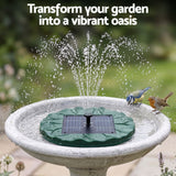 Solar fountain pumps, 31cm, operated by remote control.