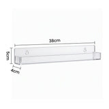 Artiss 6-Pack Acrylic Wall Shelves, Clear Floating Display Shelf with Detachable Panels & Front Lip