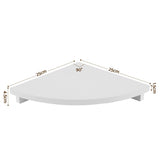 Artiss 4pc Corner Floating Wall Shelf Wall Mounted Display Rack Round Edge White.