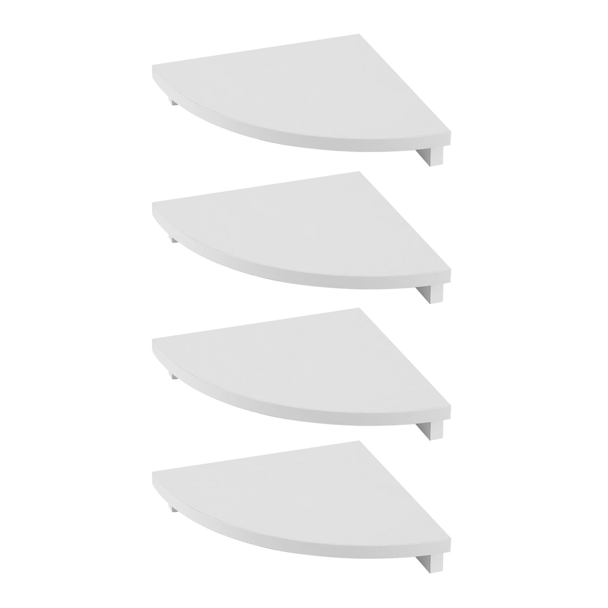 Artiss 4pc Corner Floating Wall Shelf Wall Mounted Display Rack Round Edge White.