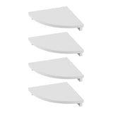 Artiss 4pc Corner Floating Wall Shelf Wall Mounted Display Rack Round Edge White.