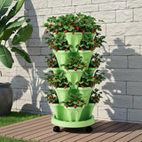 Green Fingers grey stackable garden bed.