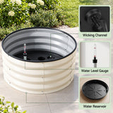 Green Fingers self watering round garden bed, galvanised, 60x60x30cm