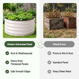 Green Fingers self watering round garden bed, galvanised, 60x60x30cm