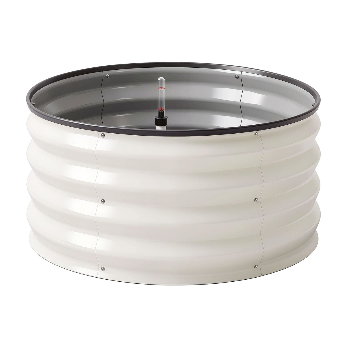 Green Fingers self watering round garden bed, galvanised, 60x60x30cm