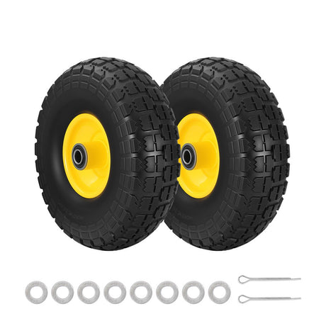 Gardeon rubber wheel, 26cm, 2pcs, double size.