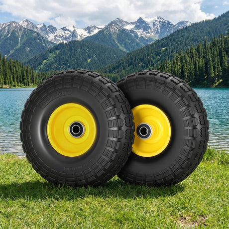 Gardeon rubber wheel, 26cm, 2pcs, double size.