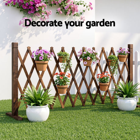Gardeon brown wooden plant frame, 200cm.