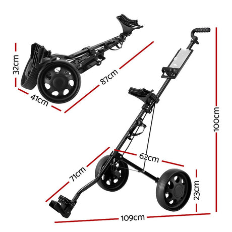 Everfit Buggy folding wheels cup holder.