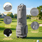 Everfit Golf Travel Bag Flight Cover Foldable Soft Case Wheels Grey