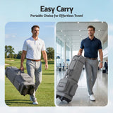 Everfit Golf Travel Bag Flight Cover Foldable Soft Case Wheels Grey