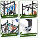 Gardeon Garden Tool Organizer with Wheels Heavy Duty Garage Yard Storage Cart - Shoppers Spot Tools > Tools Storage > Wall Storage Racks - Alternate view 3