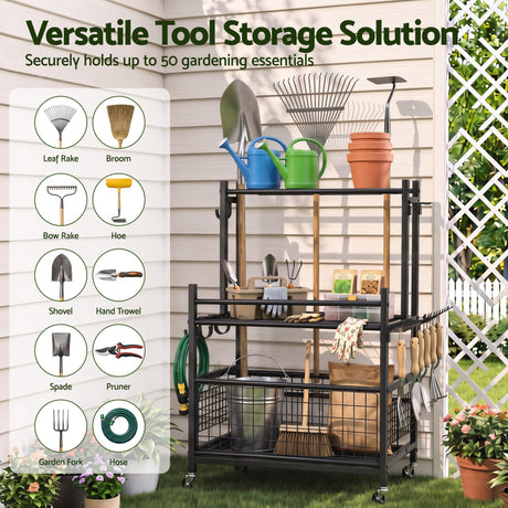 Gardeon tool organiser rack, easy to assemble.