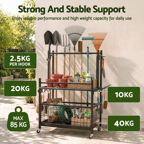 Gardeon tool organiser rack, easy to assemble.