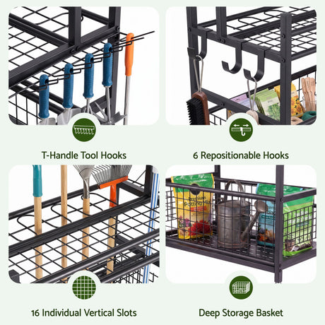 Gardeon tool organiser rack, easy to assemble.