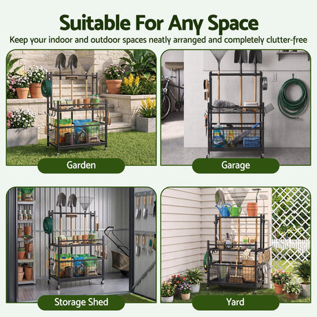 Gardeon tool organiser rack, easy to assemble.
