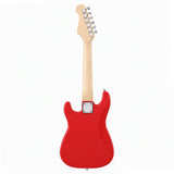 Alpha 30 Inch Junior Electric Guitar Beginner Set with 3W Mini Amp Carry Bag and Accessories Red.