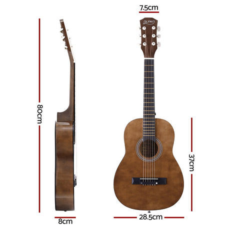 Alpha steel portable string acoustic guitar.