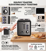 Dolphy Stainless Steel 2 Slice Electric Toaster – Hotel & Home Use