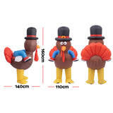 Inflatable Costume Ride On Turkey Fancy Dress Funny Party Outfit Brown One Size - Shoppers Spot Occasions > Costumes > Costumes & Accessories - Alternate view 2