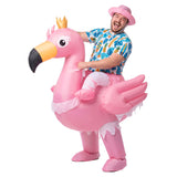 Inflatable Costume Ride On Flamingo Adult Party Suit Pink One Size - Shoppers Spot Occasions > Costumes > Costumes & Accessories