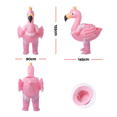 Pink inflatable flamingo adult party, lightweight.