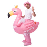 Inflatable Costume Ride On Flamingo Adult Party Suit Pink One Size - Shoppers Spot Occasions > Costumes > Costumes & Accessories - Alternate view 3