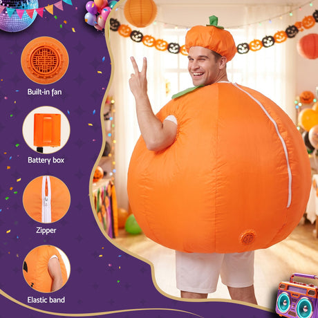Halloween orange inflatable party, lightweight.